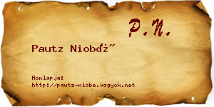Pautz Niobé névjegykártya
